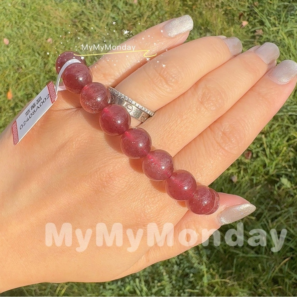 COPY - Strawberry Quartz Bracelet 10mm